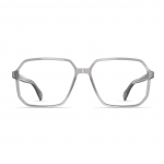 Unisexbrille Neubau Vincent T168 mit eckigem, durchsichtigem Rahmen und schlanken Bügeln, frontal abgebildet.