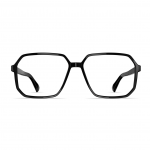 Schwarze Unisexbrille Neubau Vincent T168 mit rechteckigem Rahmen, minimalistischem Design und hochwertigen Materialien.