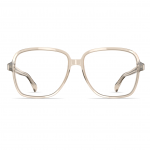 Unisexbrille Neubau Mara T171 mit transparentem, rechteckigem Rahmen und schlanken Bügeln in minimalistischem Design.