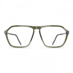 Herrenbrille Neubau Taylor T174 mit eckigem Rahmen in Olivgrün, frontal abgebildet.
