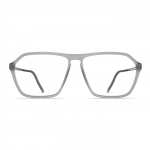 Herrenbrille Neubau Taylor T174 in rechteckigem Design mit grauem Rahmen und klaren Gläsern, frontalansicht.