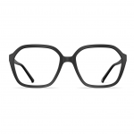 Schwarze Unisexbrille Neubau Jana T178 mit eckiger, moderner Fassung und schlanken Bügeln, frontal dargestellt.