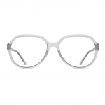 Produktbild der Unisexbrille Neubau Bene T179 mit modernem silbernen Rahmen und abgerundeten Gläsern, Frontalansicht.