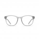 Unisexbrille Neubau Sam II T191 in grauem, mattem Design mit modernem Rahmen und klaren Gläsern, frontal dargestellt.