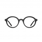 Unisexbrille Neubau Sigmund II T192 in Schwarz, runde Form, leichtes Design, perfekt für zeitlosen Stil und Komfort.