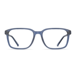 Unisexbrille Neubau Bob II T193 mit rechteckigem Gestell in mattem Blau, leicht und modern designt.