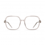 Transparente Damenbrille Neubau Sophie II T195 mit eckigem Gestell und filigranem Design, frontal dargestellt.