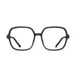Damenbrille Neubau Sophie II T195 mit eckigem, schwarzem Rahmen und schlanken Bügeln, ideal für stilvolle Looks.