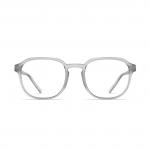 Unisexbrille Neubau Chris II T196 in modernem, transparent-mattem Design mit rechteckigen Gläsern und schlanken Bügeln.