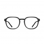 Unisexbrille Neubau Chris II T196 in schwarzem, quadratischem Design mit dezent abgerundeten Ecken und schlanken Bügeln.