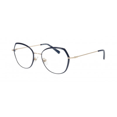 William Morris 50337-9132 – ovale Vollrandbrille für Damen aus Edelstahl in Marineblau