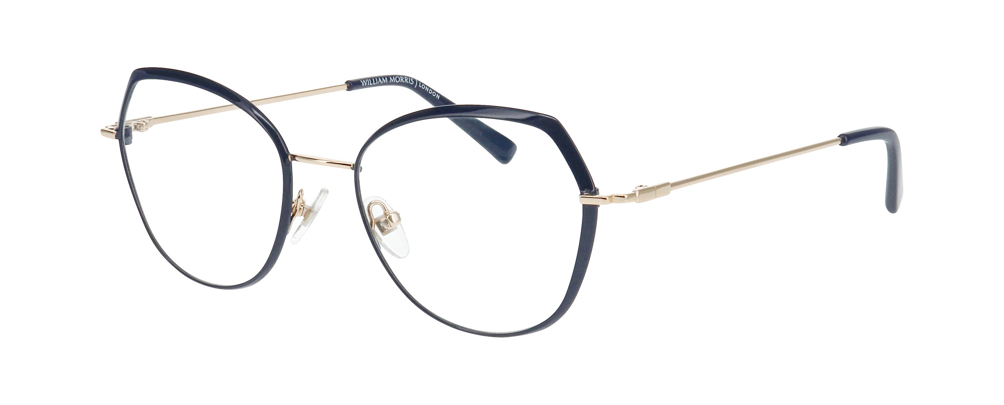 William Morris 50337-9132 50-18 William Morris 50337-9132 – ovale Vollrandbrille für Damen aus Edelstahl in Marineblau