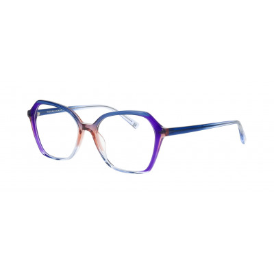 William Morris 50340-9045 – hexagonale Vollrandbrille für Damen aus Acetat in Blau