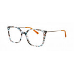 William Morris 50354-6724 – eckige Vollrandbrille für Damen aus Acetat in Graublau