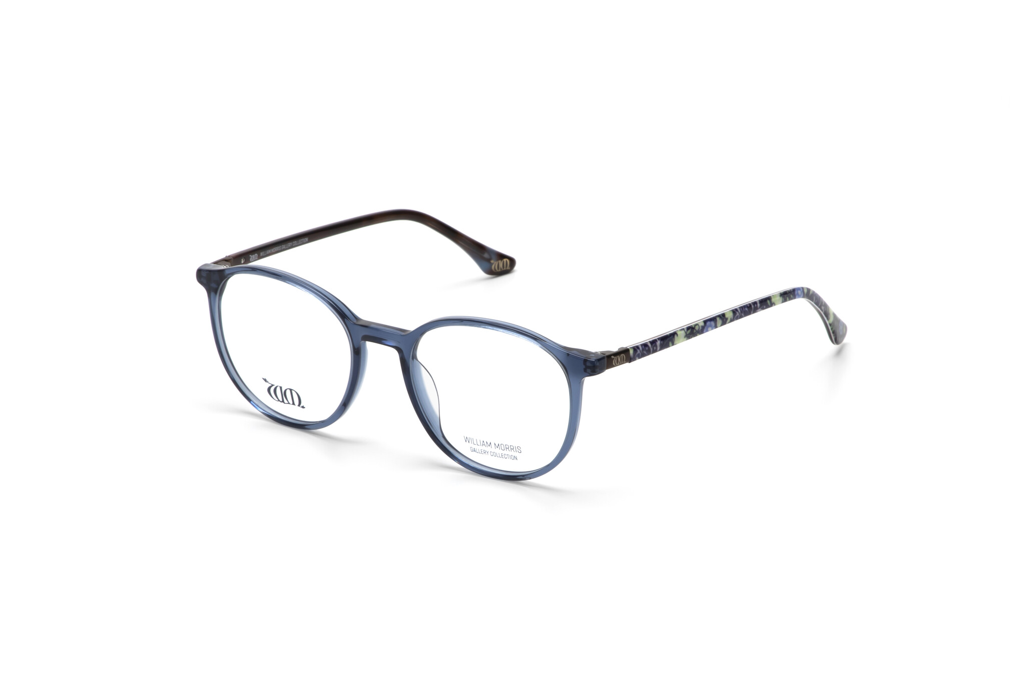 William Morris 70010-9012 50-18 William Morris 70010-9012 – runde Vollrandbrille für Damen aus Edelstahl