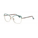 William Morris 70013-9521 – ovale Vollrandbrille für Damen aus Edelstahl in Grün