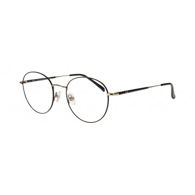 William Morris 50270-C1 – runde Vollrandbrille aus Edelstahl in Schwarz