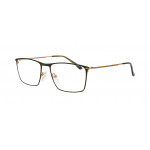 William Morris 50273-C2 – eckige Vollrandbrille für Herren aus Edelstahl in Braun