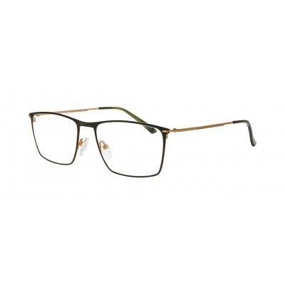 William Morris 50273-C2 – eckige Vollrandbrille für Herren aus Edelstahl in Braun