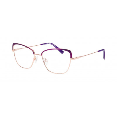 William Morris CANAL 1-3722 – Vollrandbrille in Cat-Eye-Form für Damen aus Edelstahl in Pflaume