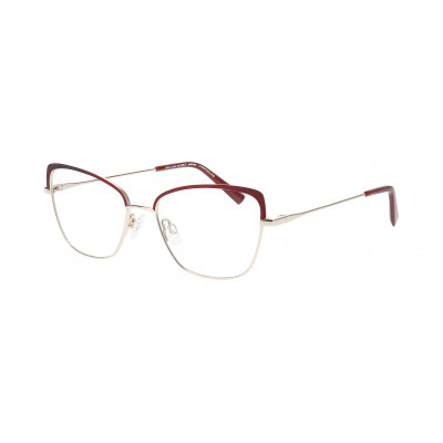 William Morris CANAL 1-3812 – Vollrandbrille in Cat-Eye-Form für Damen aus Edelstahl in Braun