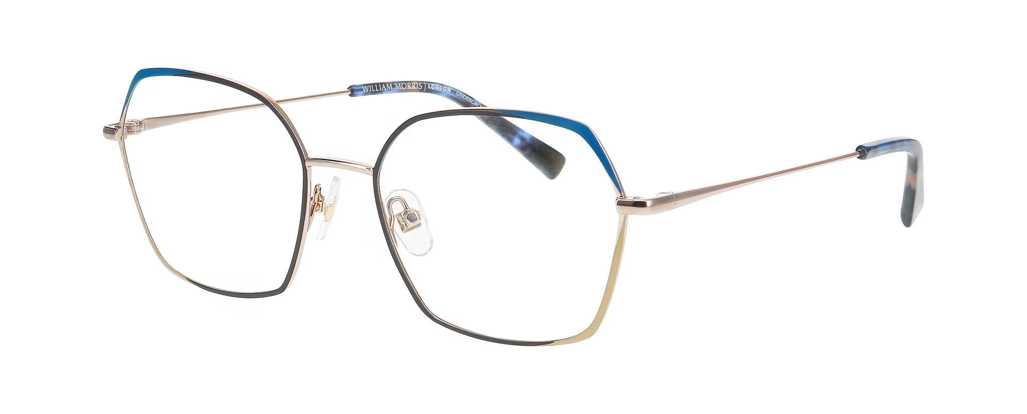 William Morris CANARY 1-1721 53-17 William Morris CANARY 1-1721 – hexagonale Vollrandbrille für Damen aus Edelstahl