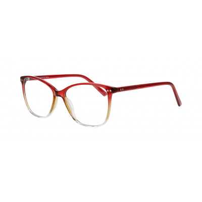 William Morris 50283-C3 – runde Vollrandbrille für Damen aus Acetat in Rot