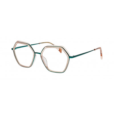 William Morris FREYA-9511 – hexagonale Vollrandbrille für Damen aus Edelstahl