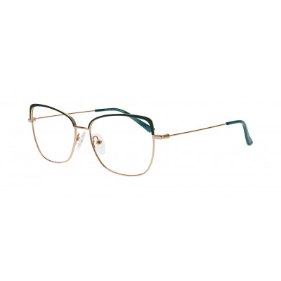 William Morris 50285-C2 – runde Vollrandbrille für Damen aus Edelstahl in Grün