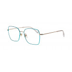 William Morris 50289-C1 – eckige Vollrandbrille für Damen aus Edelstahl in Blau