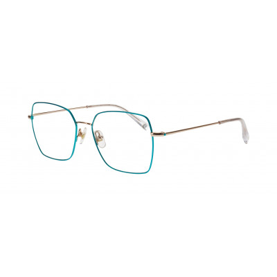William Morris 50289-C1 – eckige Vollrandbrille für Damen aus Edelstahl in Blau