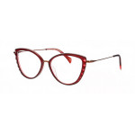 William Morris HOLLY-3825 – Vollrandbrille in Cat-Eye-Form für Damen aus Edelstahl in Bordeaux