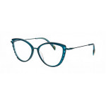 William Morris HOLLY-8532 – Vollrandbrille in Cat-Eye-Form für Damen aus Edelstahl in Türkis