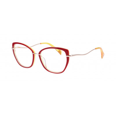 William Morris JAIME 1-3832 – runde Vollrandbrille für Damen aus Edelstahl in Bordeaux