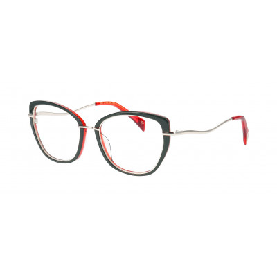 William Morris JAIME 1-9332 – runde Vollrandbrille für Damen aus Edelstahl in Petrol