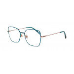 William Morris 50295-C3 – eckige Vollrandbrille für Damen aus Edelstahl in Türkis