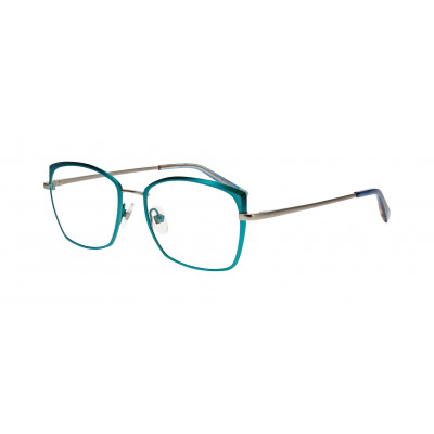 William Morris 50228-C3 – eckige Vollrandbrille für Damen aus Edelstahl in Grün