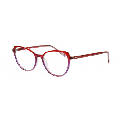 William Morris 50281-C1 – runde Vollrandbrille für Damen aus Acetat in Rot