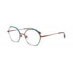 William Morris 50297-C2 – hexagonale Vollrandbrille für Damen aus Edelstahl in Blau