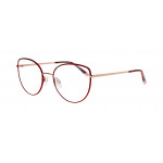 William Morris 50286-C2 – runde Vollrandbrille für Damen aus Edelstahl in Rot