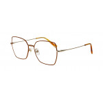 William Morris 50295-C1 – eckige Vollrandbrille für Damen aus Edelstahl in Braun