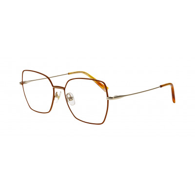 William Morris 50295-C1 – eckige Vollrandbrille für Damen aus Edelstahl in Braun