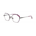 William Morris 50297-C3 – hexagonale Vollrandbrille für Damen aus Edelstahl in Flieder
