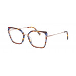 William Morris ANGEL 3-5122 – eckige Vollrandbrille für Damen aus Edelstahl in Braun