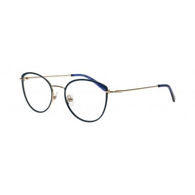 William Morris 50301-C2 – ovale Vollrandbrille für Damen aus Edelstahl in Blau