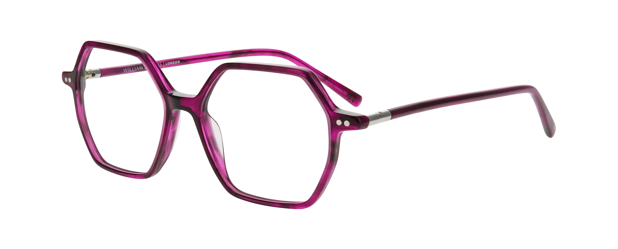William Morris 50302-C2 51-15 William Morris 50302-C2 – hexagonale Vollrandbrille für Damen aus Acetat