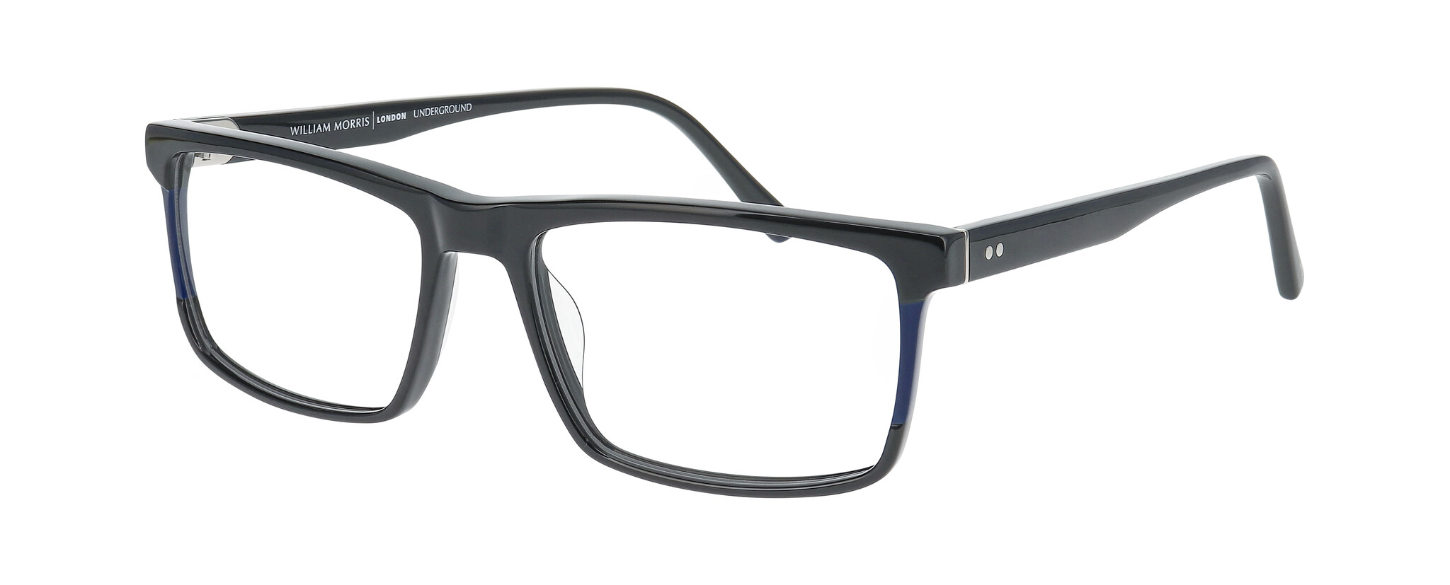 William Morris EAST 3-6032 55-17 William Morris EAST 3-6032 – eckige Vollrandbrille für Herren aus Acetat