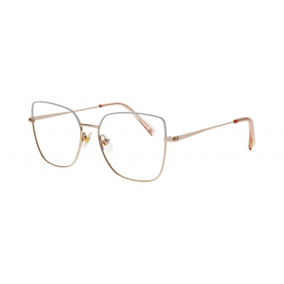 William Morris 50190-C2 – eckige Vollrandbrille für Damen aus Edelstahl in Weiß