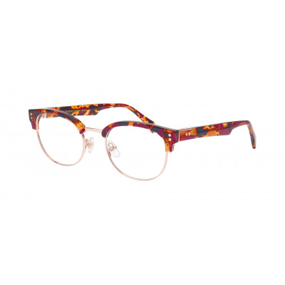 William Morris MARYLE 1-3724 – ovale Vollrandbrille für Damen aus Edelstahl in Pflaume