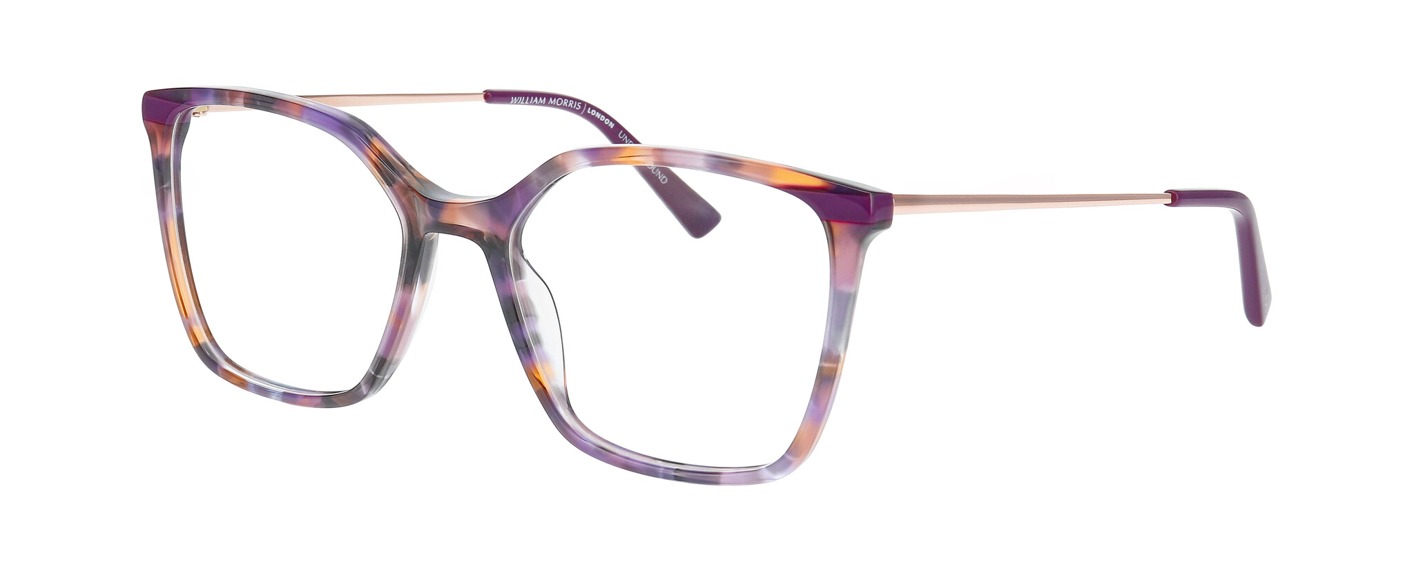 William Morris PLUM 2-3024 52-18 William Morris PLUM 2-3024 – eckige Vollrandbrille für Damen aus Acetat